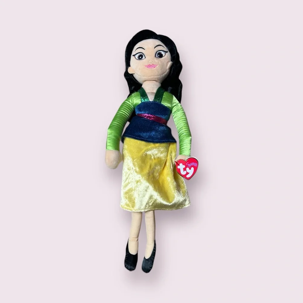 NWT Disney’s Mulan Ty Beanie Baby Sparkle Doll Stuffed Animal Toy